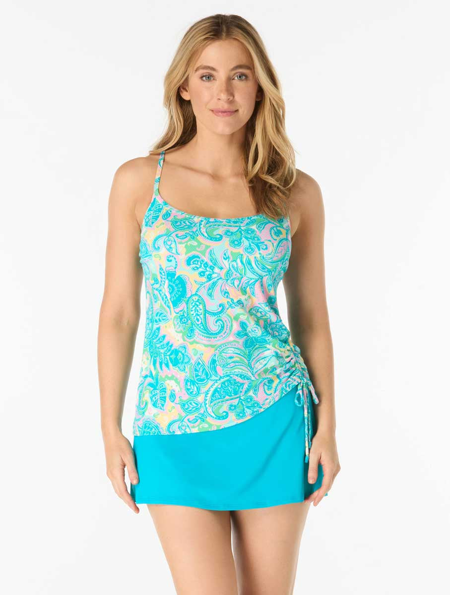 Beach House: The Sweet Life Bridget Textured Underwire Tankini Top