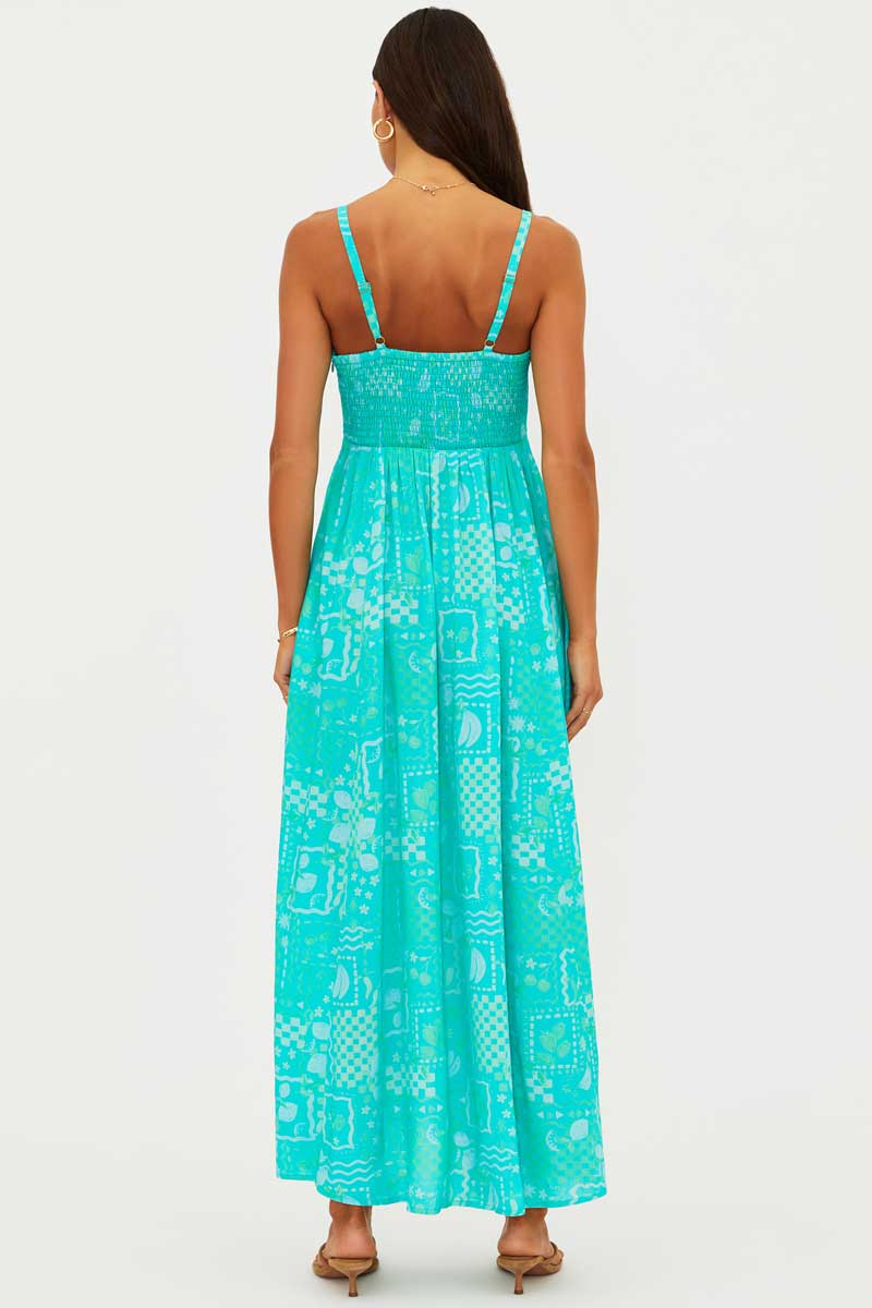 Beach Riot: Aqua Haze Riane Maxi Tank Dress