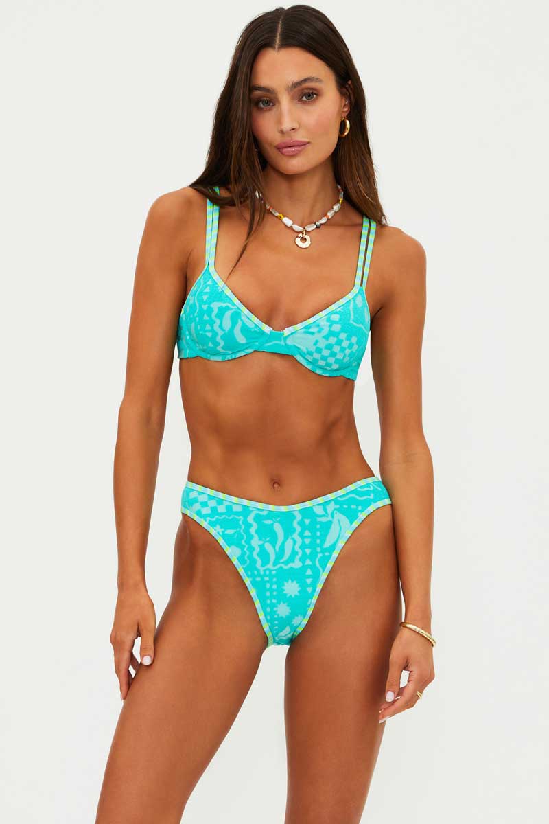 Beach Riot: Aqua Haze Terry Camilla Underwire Bra