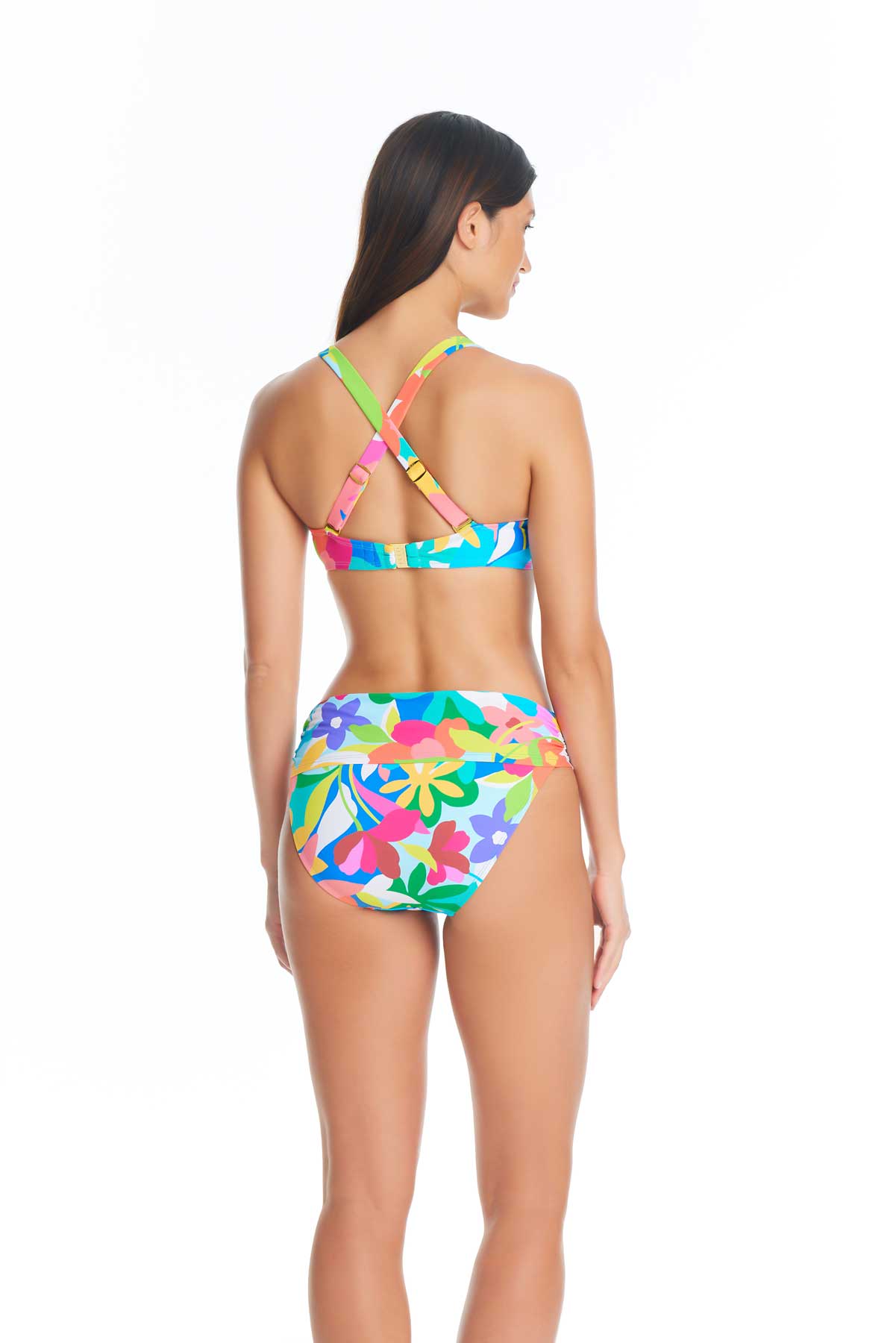 Bleu: Away We Go Over The Shoulder D-Cup Bra Top