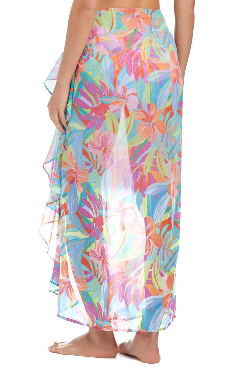 Bleu: Bellissino Botanica Ruffle Sarong