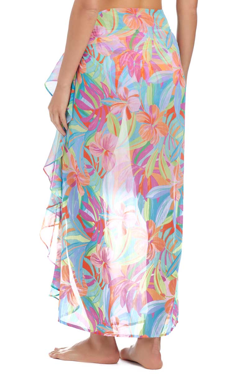 Bleu: Bellissino Botanica Ruffle Sarong
