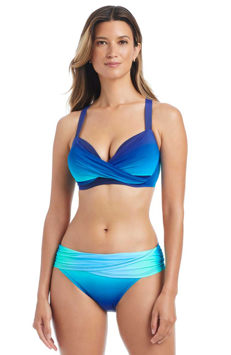 Bleu: Desert Mirage Over The Shoulder Underwire Bra
