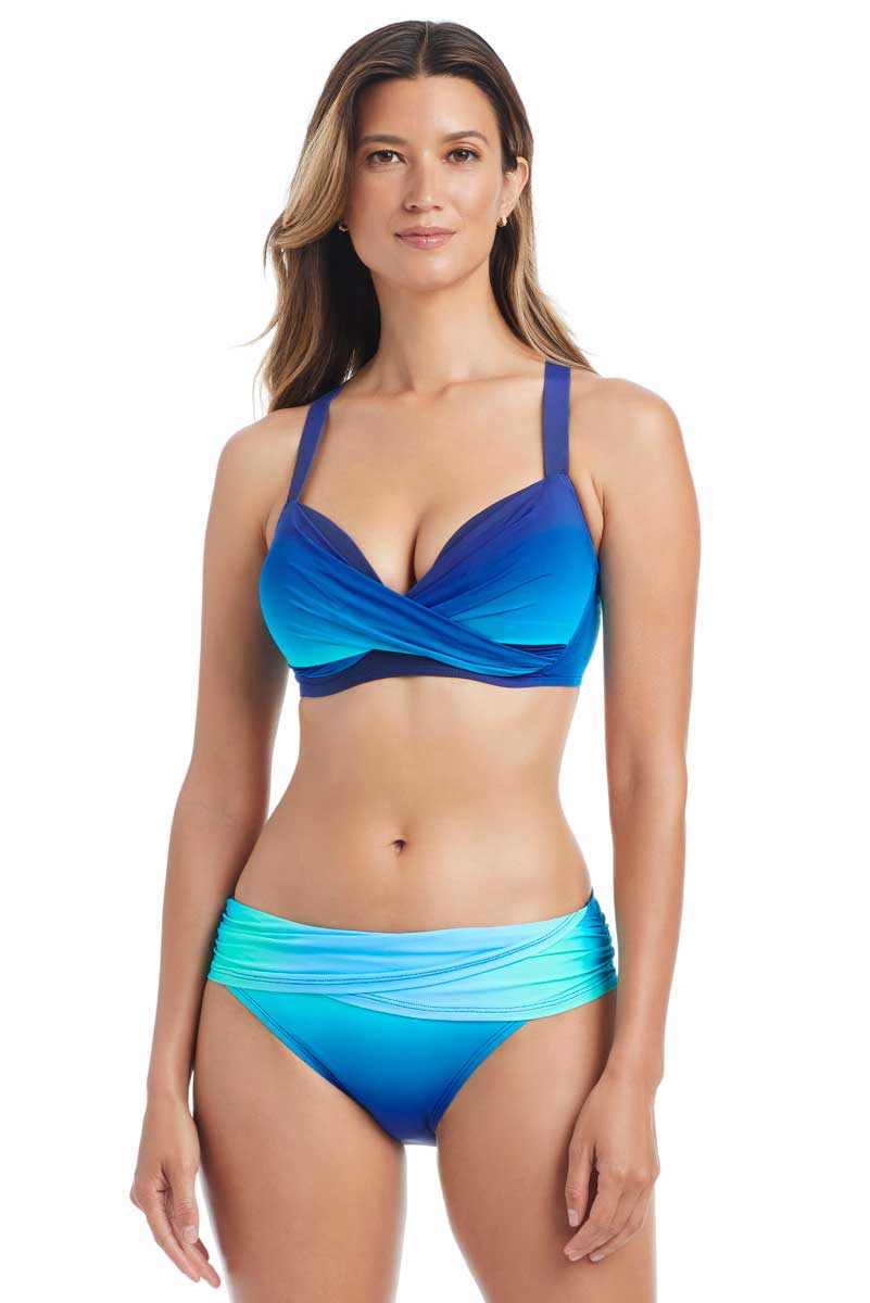 Bleu: Desert Mirage Over The Shoulder Underwire Bra