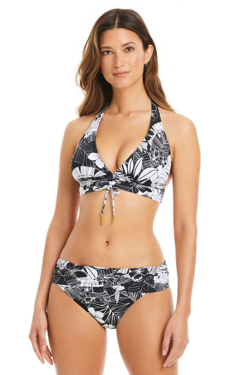 Bleu: Double Duty Halter Bra Bikini Top