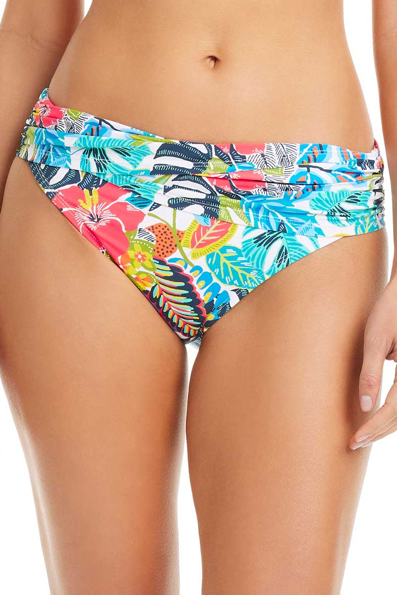 Bleu: Living Is Easy Sarong Hipster Bikini Bottom