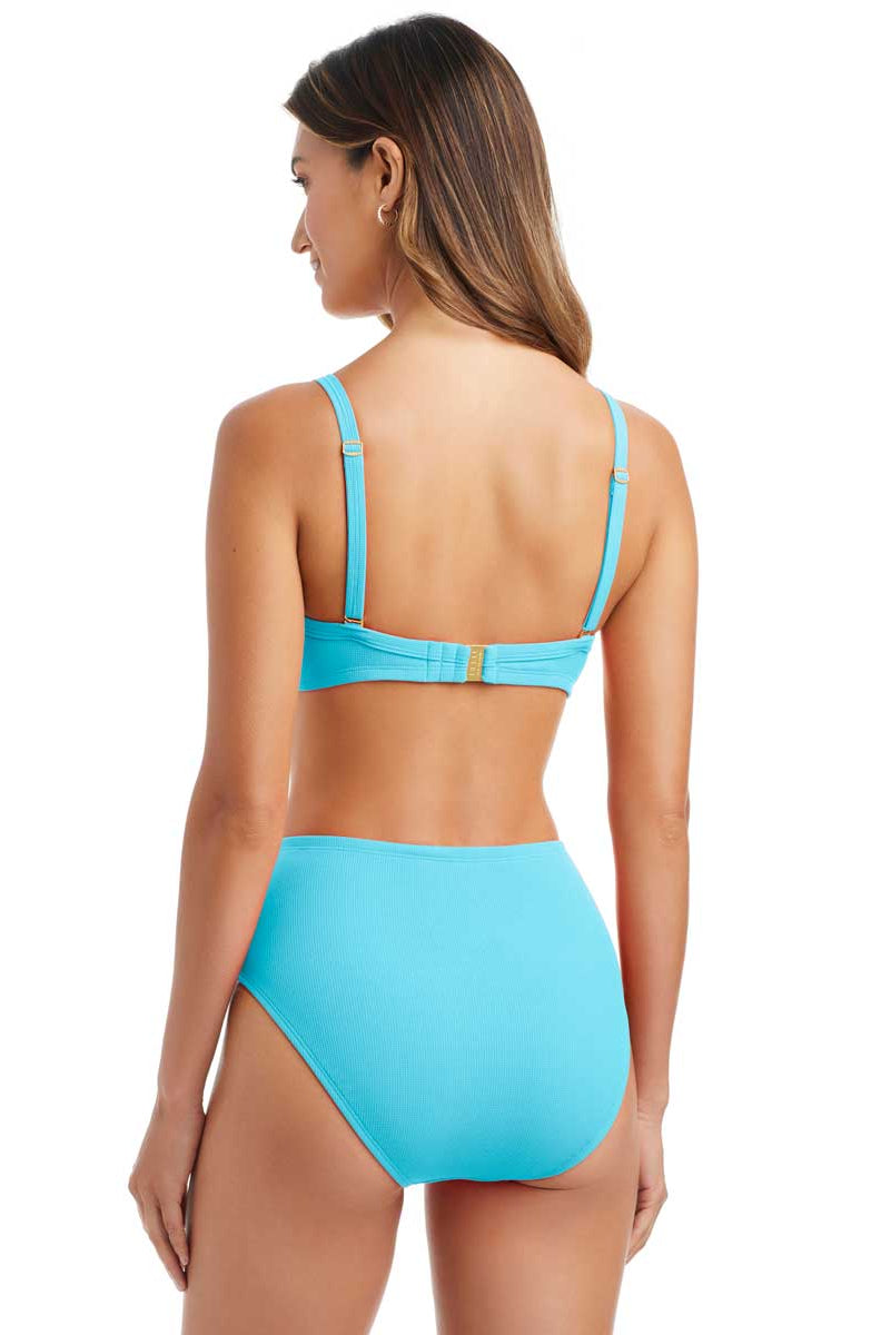 Bleu: Pique Ole Over The Shoulder Underwire Bra