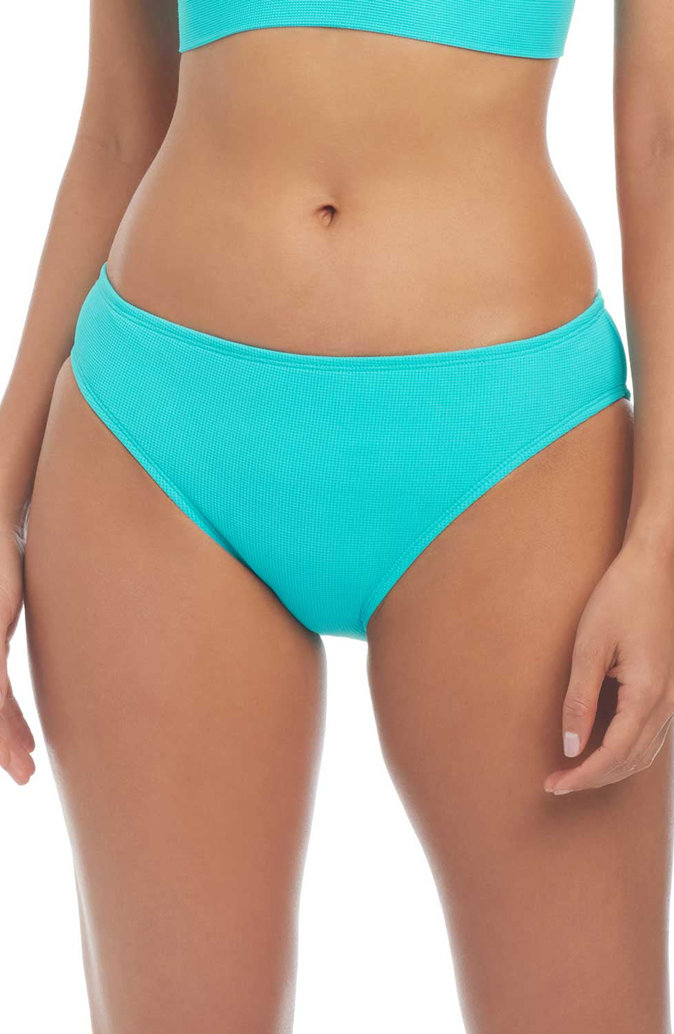 Bleu: Pique Ole Solid Basic Hipster Bikini Bottom - LAGUNITA