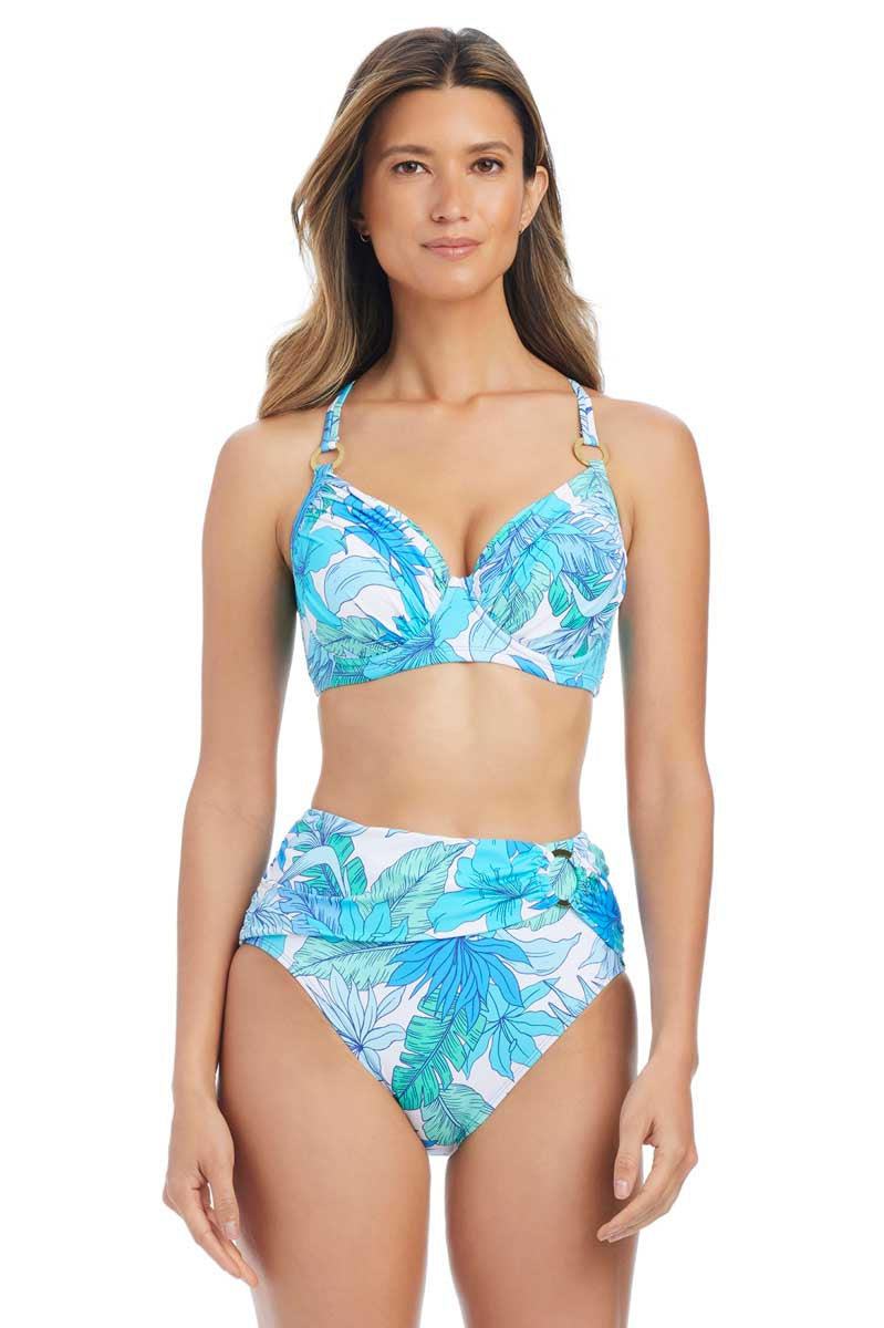 Bleu: Riviera Retreat Underwire D-DD Cup Bikini Top