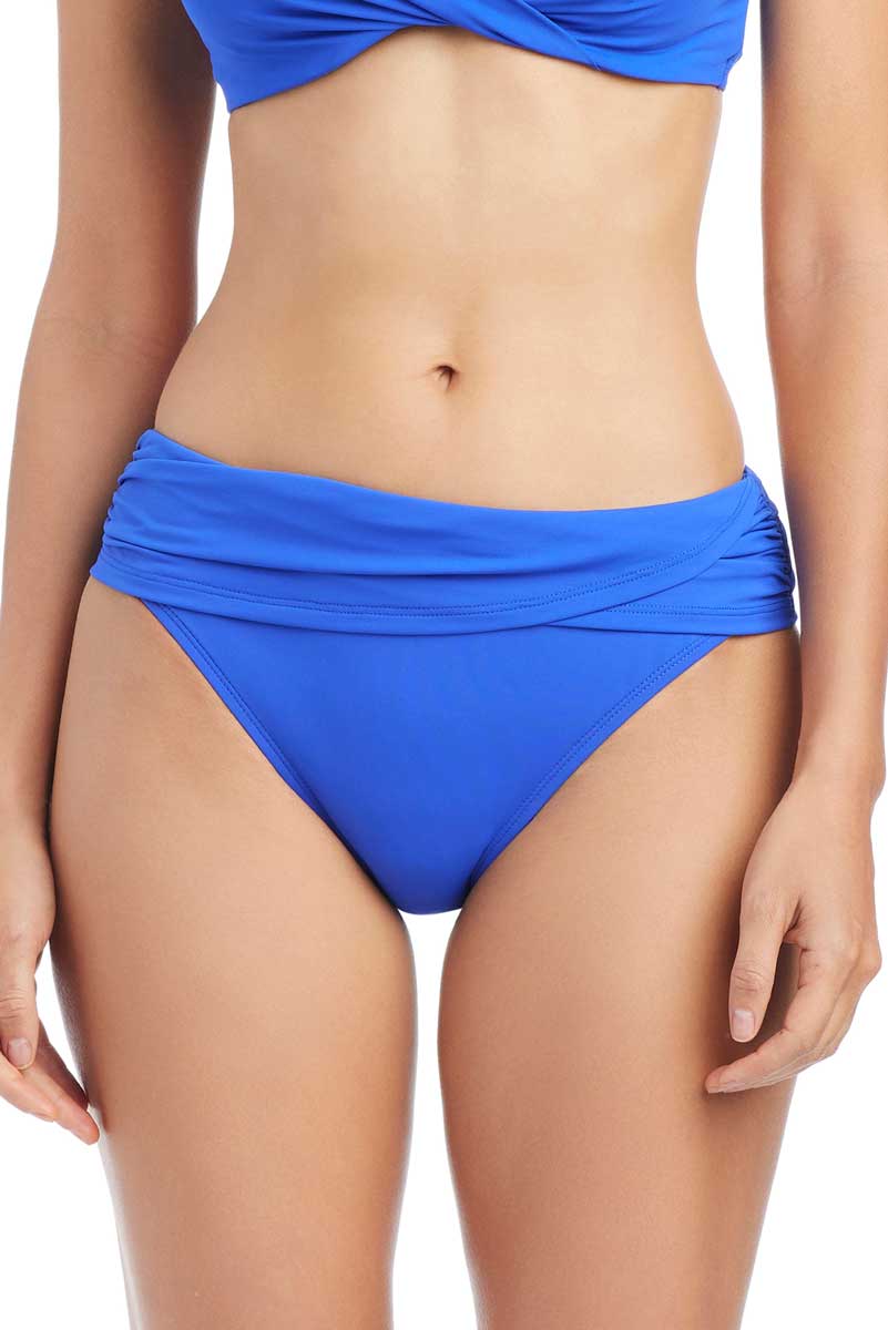 Bleu Solid Sarong Hipster Bikini Bottom, alternate view 4