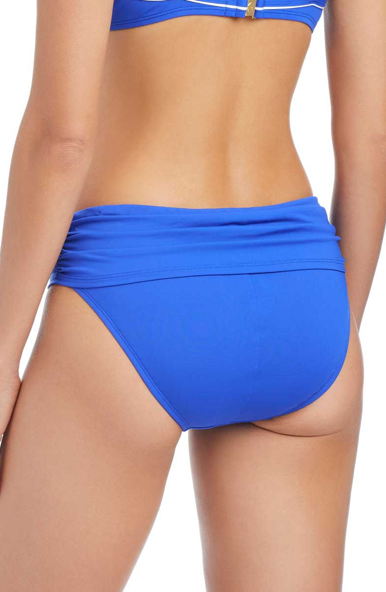 Bleu: Solid Sarong Hipster Bikini Bottom - BLEUDPTH