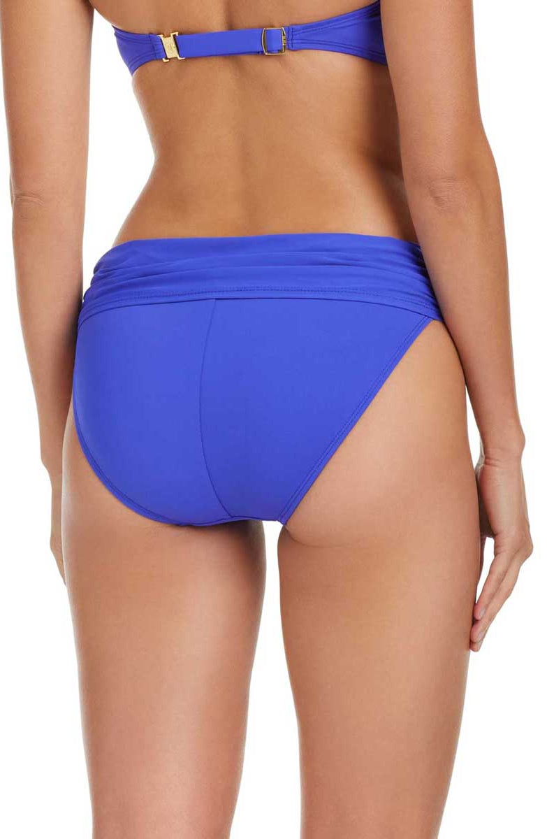 Bleu: Solid Sarong Hipster Bikini Bottom - TEQUILA