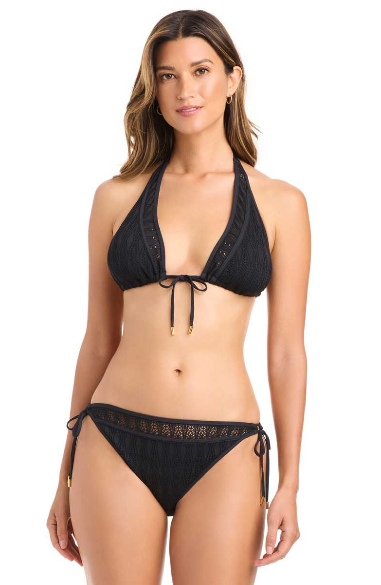 Bleu: Sunkissed Crochet Tall Triangle Bikini Top