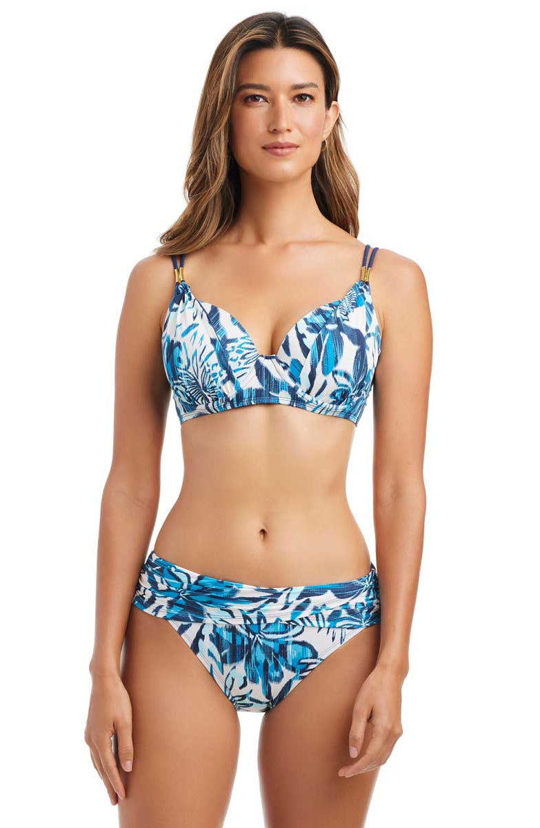 Bleu: Truning Tides Ring Draped Underwire Bra
