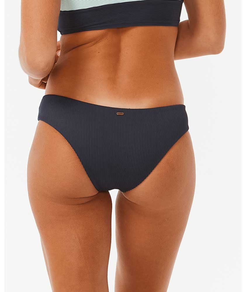 Rip Curl: Block Party Spliced Cheeky Hipster Bikini Bottom - NAVY