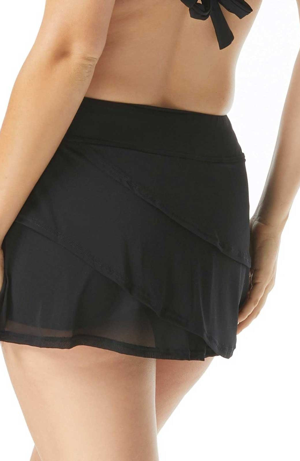Coco Reef: Classic Solids Mesh Layer Swim Short - CAST BLK