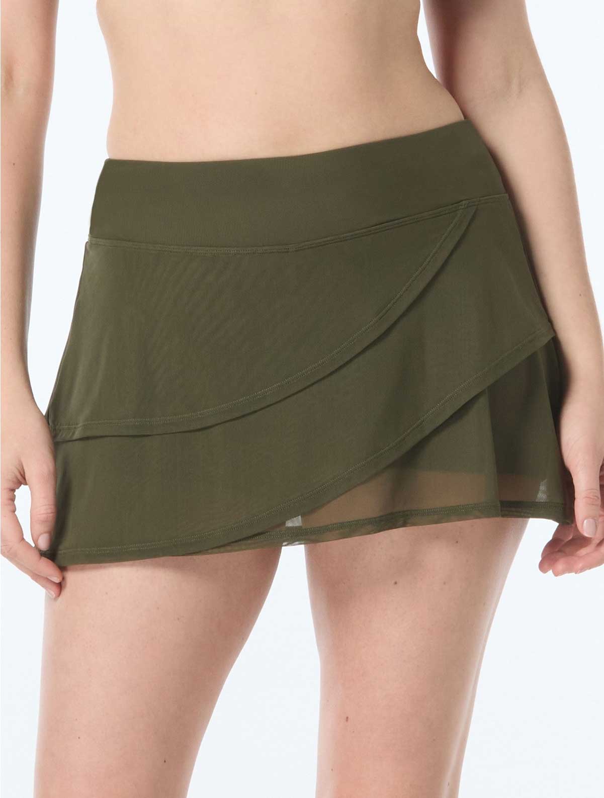 Coco Reef: Classic Solids Mesh Layer Swim Short - PALM