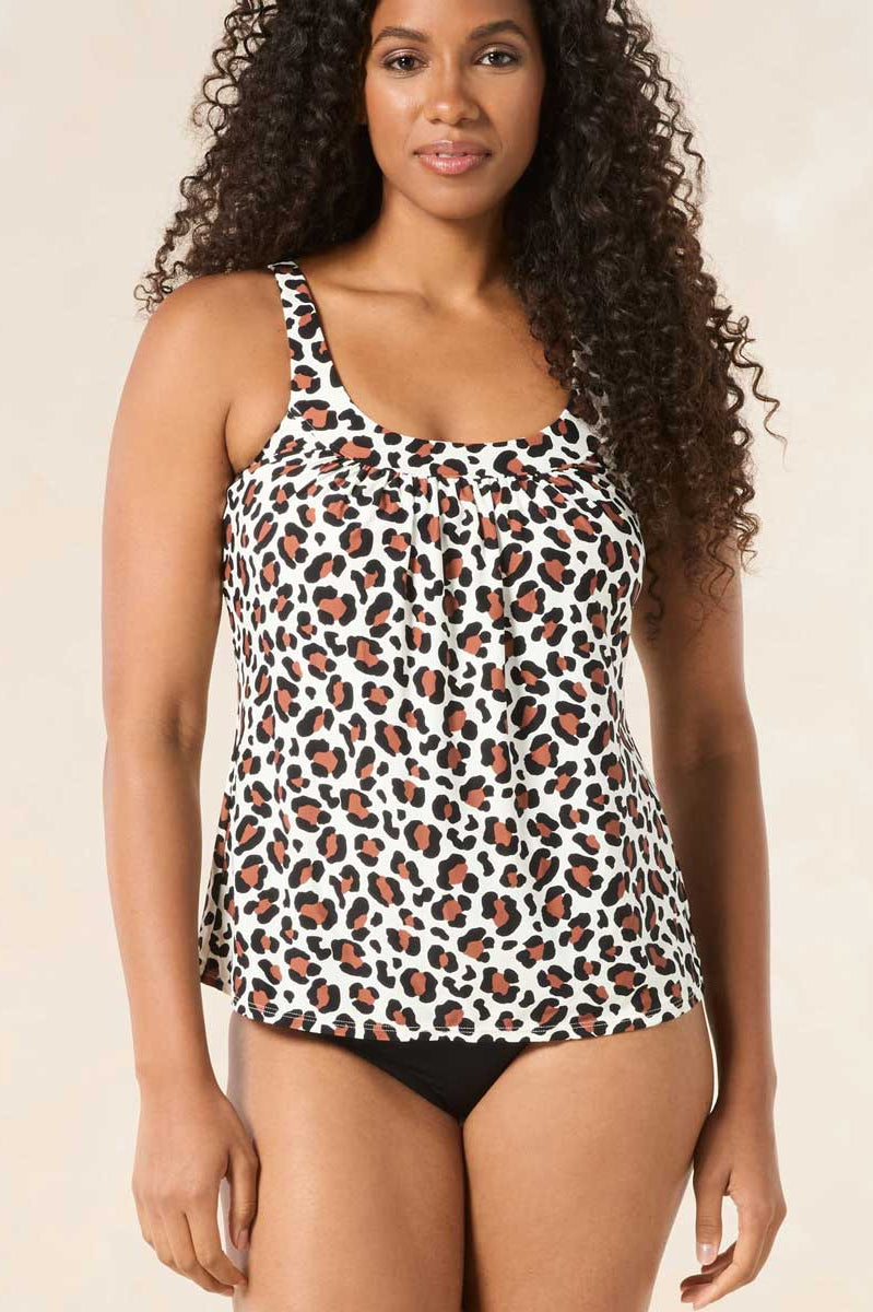 Coco Reef: Wild Leopard Ultra Fit Bra Sized Tankini Top