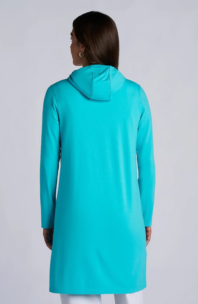 Coolibar: Cabana Long Zip-Up Hoodie Cover-Up