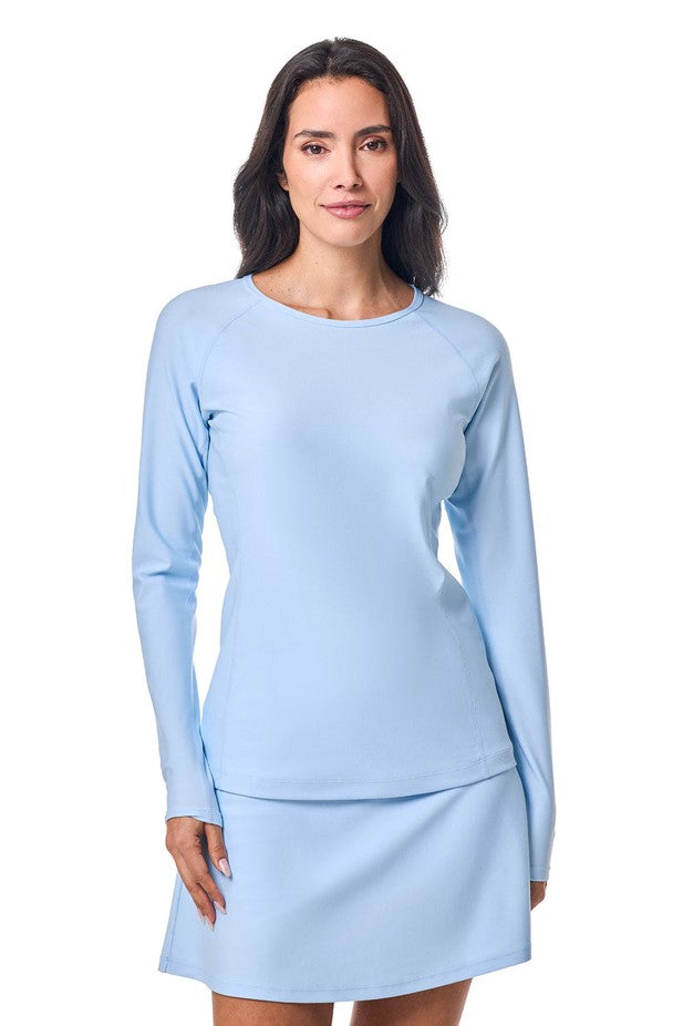 Coolibar: Hightide Solid Core Long Sleeve Swim Shirt