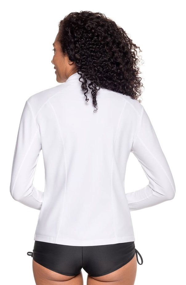 Coolibar: Malawi Solid Core Full Zip Swim Jacket
