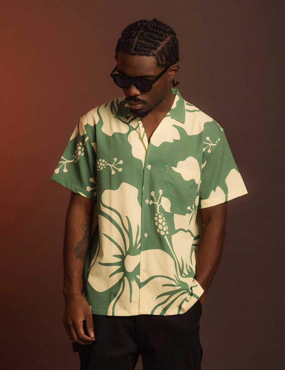 Duvin: Paradise Leisure Stretch Button-Up Shirt