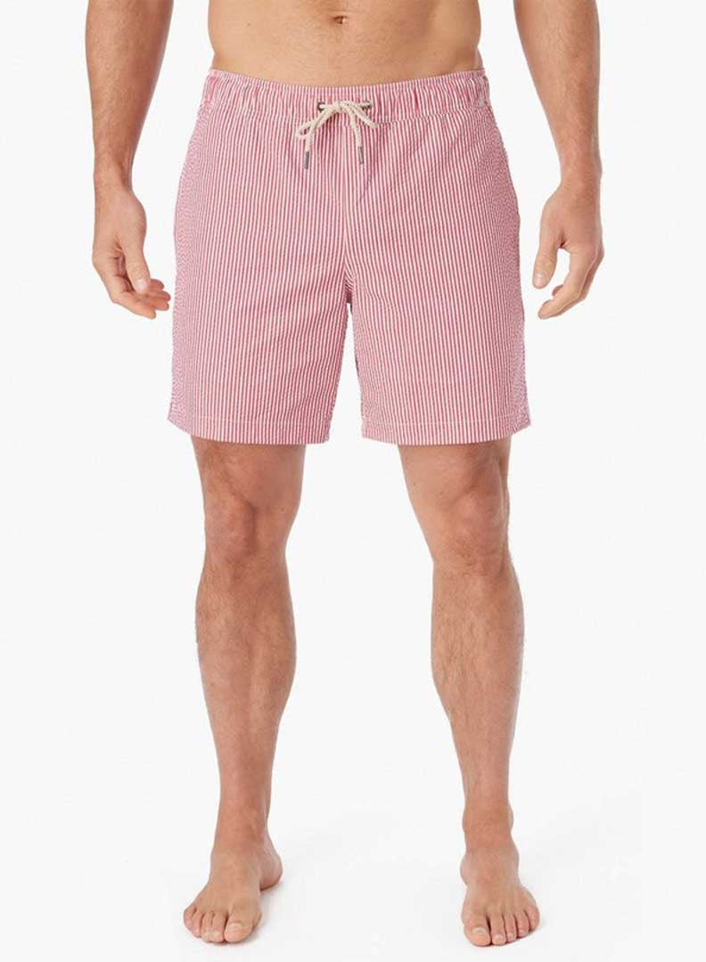Fair Harbor: Bayberry Seersucker 7" Volley Trunk