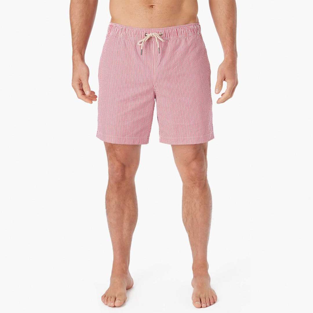 Fair Harbor: Bayberry Seersucker 7" Volley Trunk