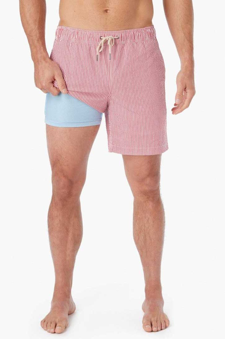 Fair Harbor: Bayberry Seersucker 7" Volley Trunk