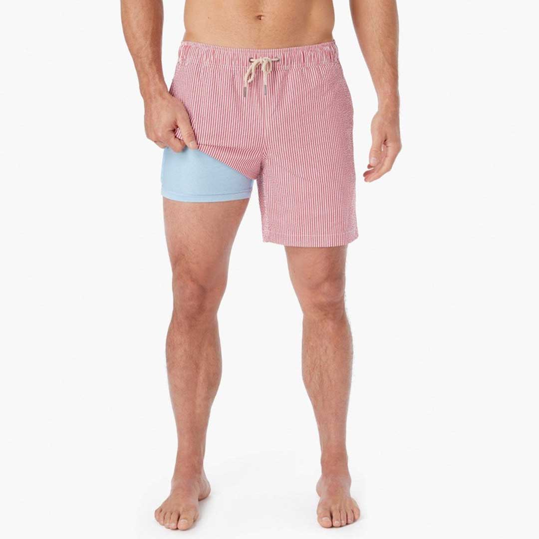 Fair Harbor: Bayberry Seersucker 7" Volley Trunk