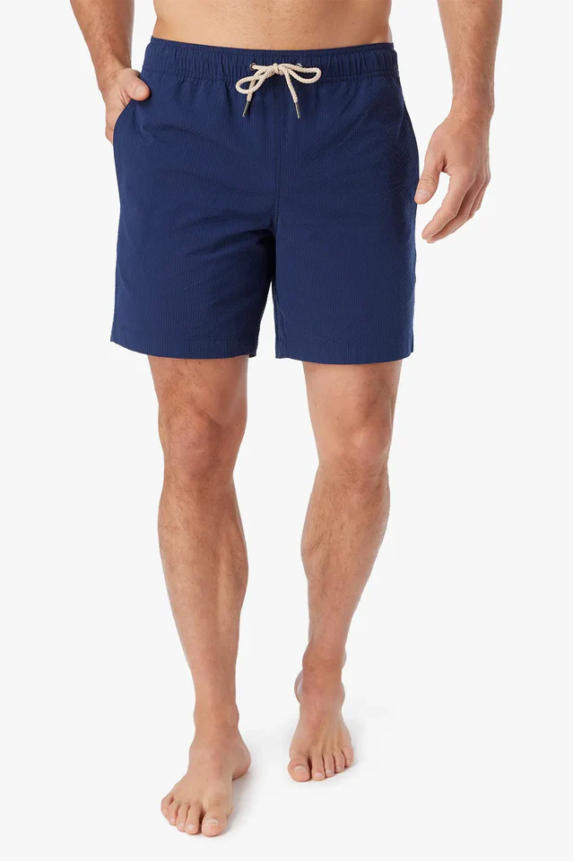 Fair Harbor: Bayberry Seersucker 7" Volley Trunk