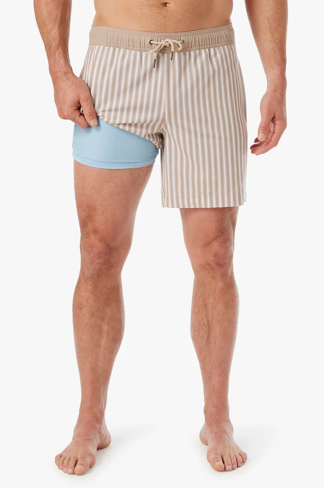 Fair Harbor: Bayberry Seersucker 7" Volley Trunk