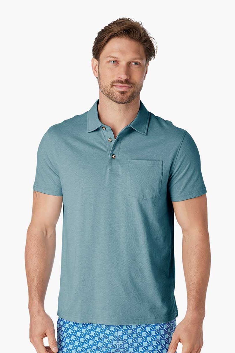 Fair Harbor: The Atlantic Heather Green Polo