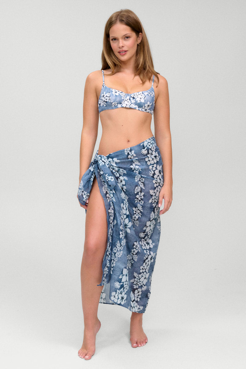 Frankies Bikinis: Blue Lei Alessia Cotton Sarong