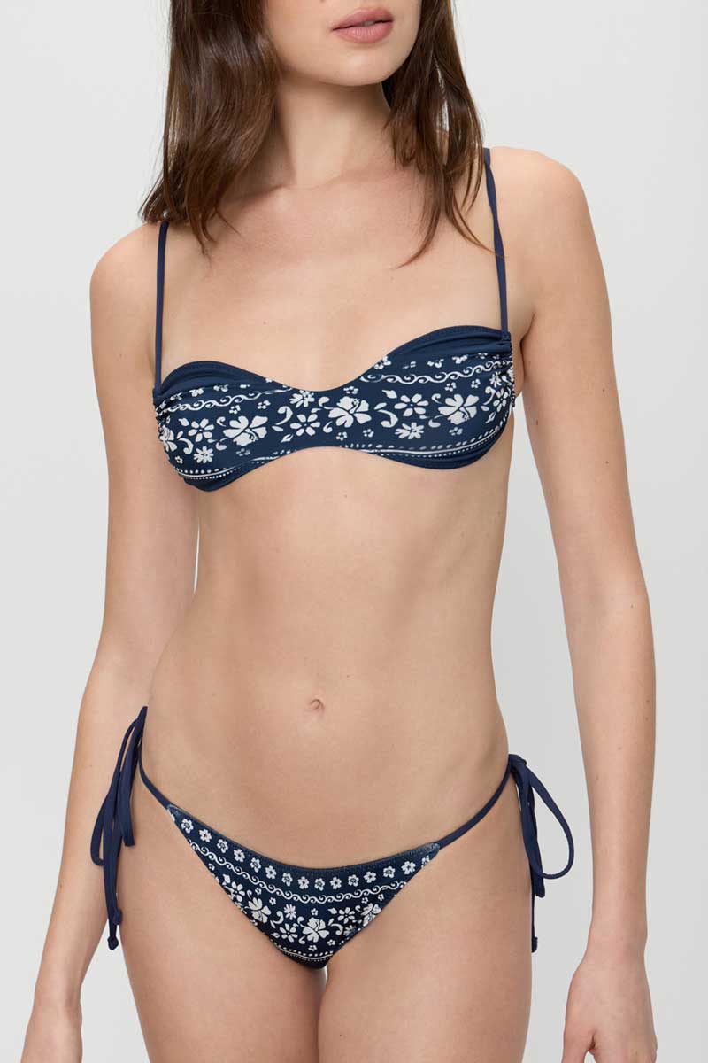 Frankies Bikinis: Malibu Blue Mackenzie Tie Side Bikini Bottom