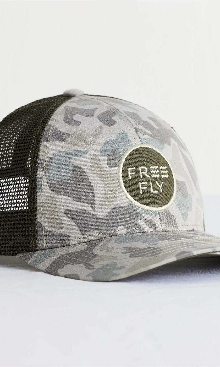 Free Fly: Men's Camo Trucker Hat