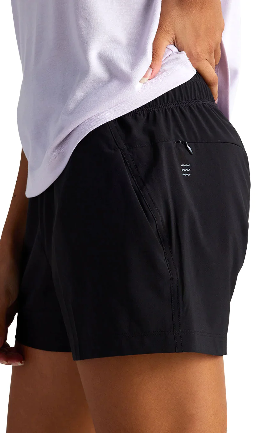 Free Fly Women's Pull On Breeze Short in Black, alternate view