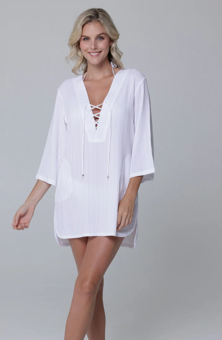 J.Valdi: Cancun Lace Neck Big Shirt