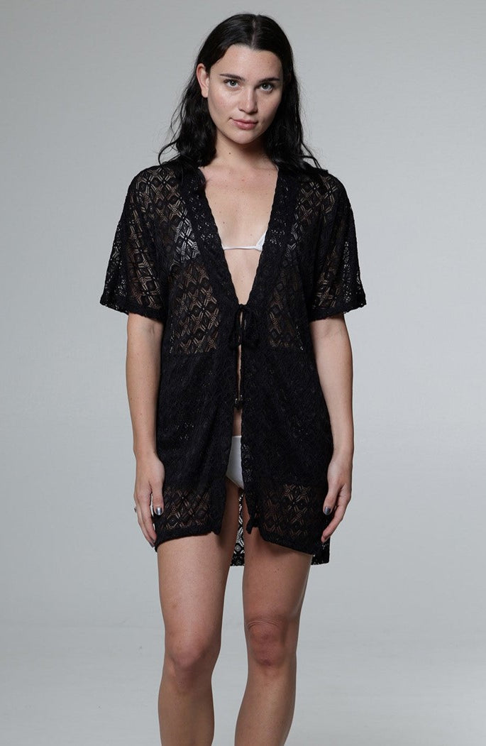 J.Valdi: Diamante Open Front Kimono