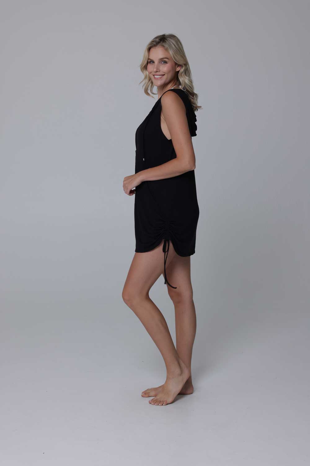 J.Valdi: Kira Slub Sleevless Zip Hoodie