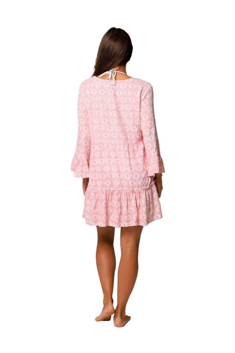 J.Valdi: Petals Lace Up Tiered Dress