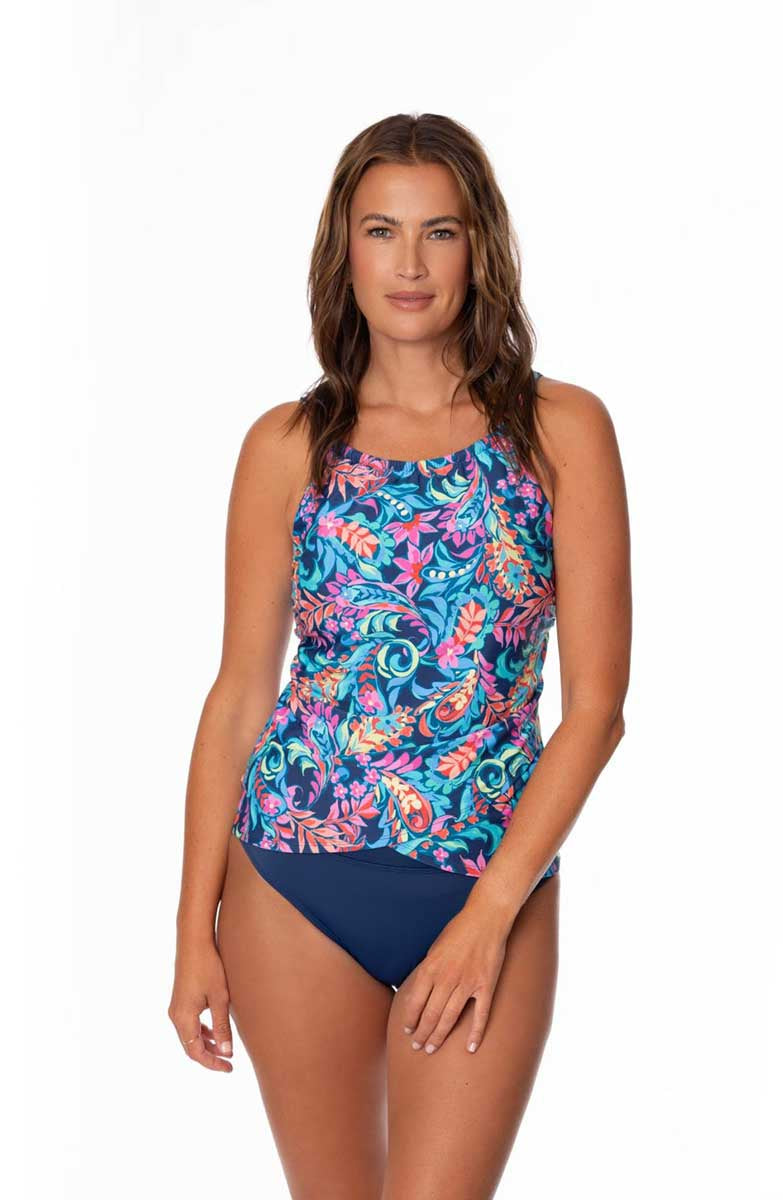 Jantzen: Artissan Audrey Drape Tankini Top