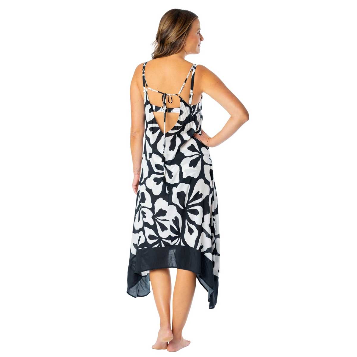 Jantzen: Floral Outline Maggie Scarf Tank Dress