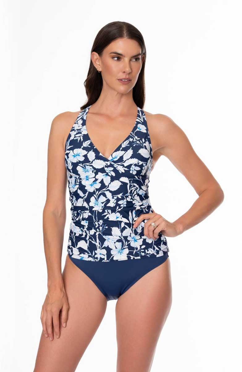 Jantzen: Mirage Lousie Wrap Tankini Top