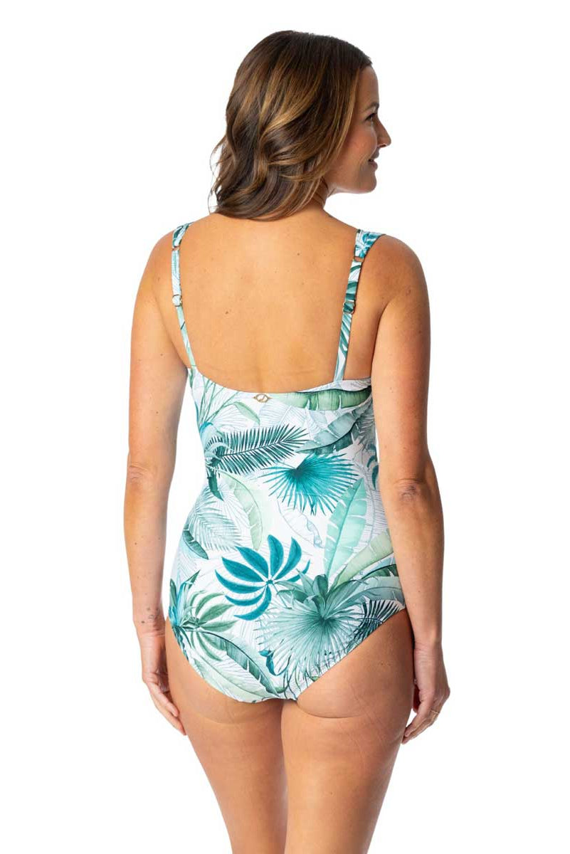 Jantzen: One Piece Palm Toile Surplice Mio