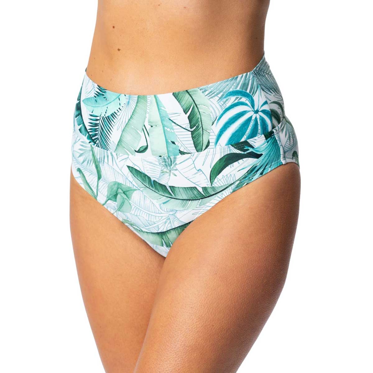 Jantzen Palm Toile Barbra Convertible Bottom in White, alternate view