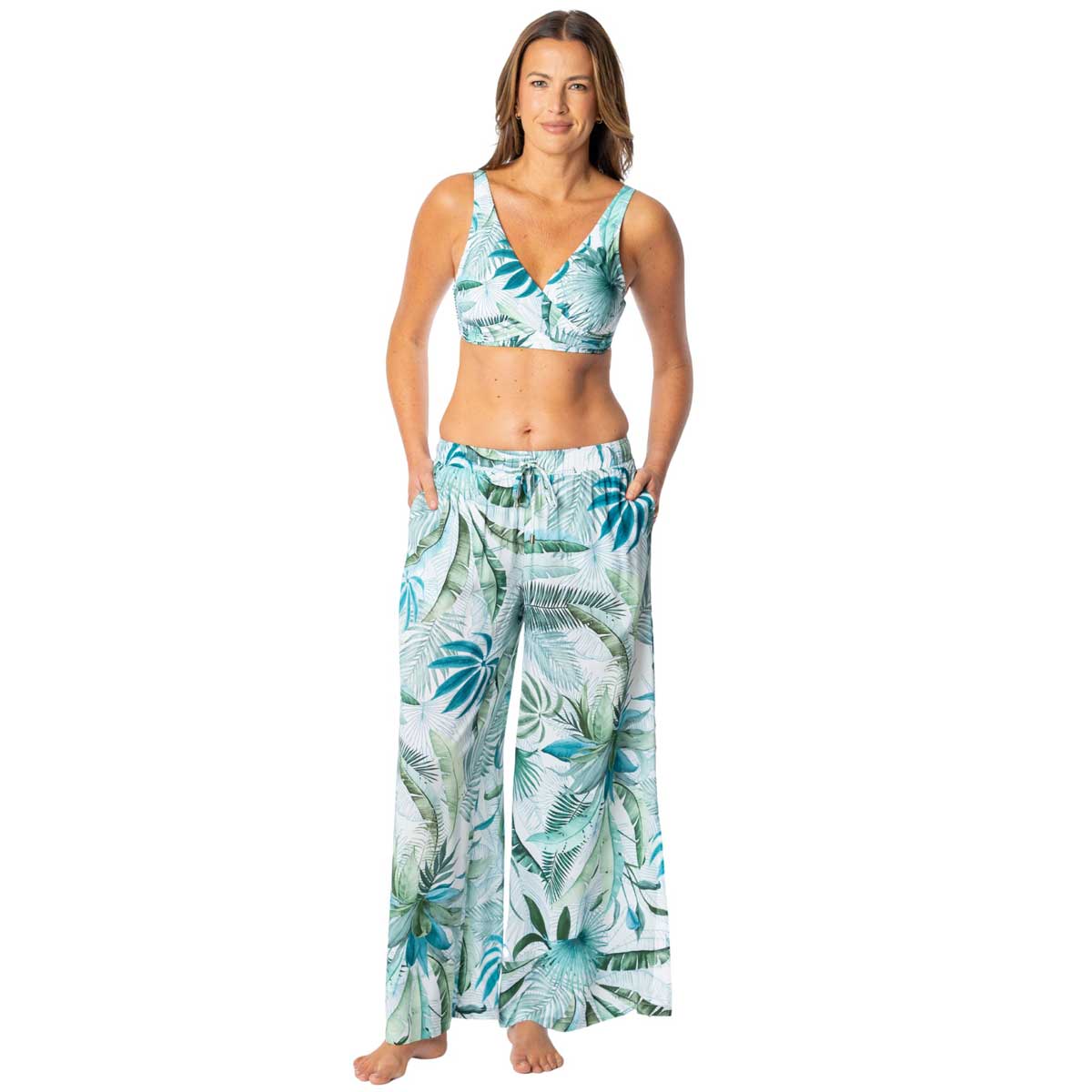 Jantzen: Palm Toile Josephine Pull On Pant