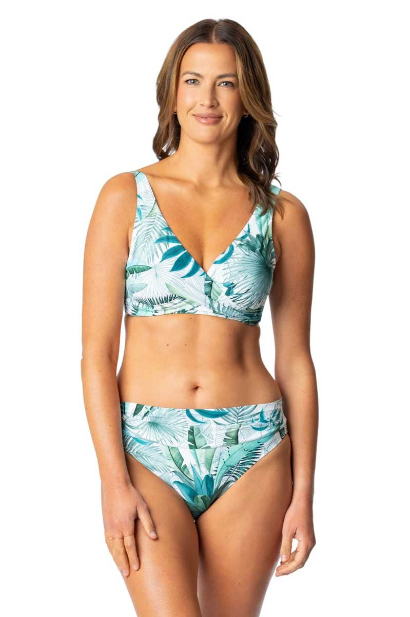 Jantzen: Palm Toile Vera Surplice Bra Top