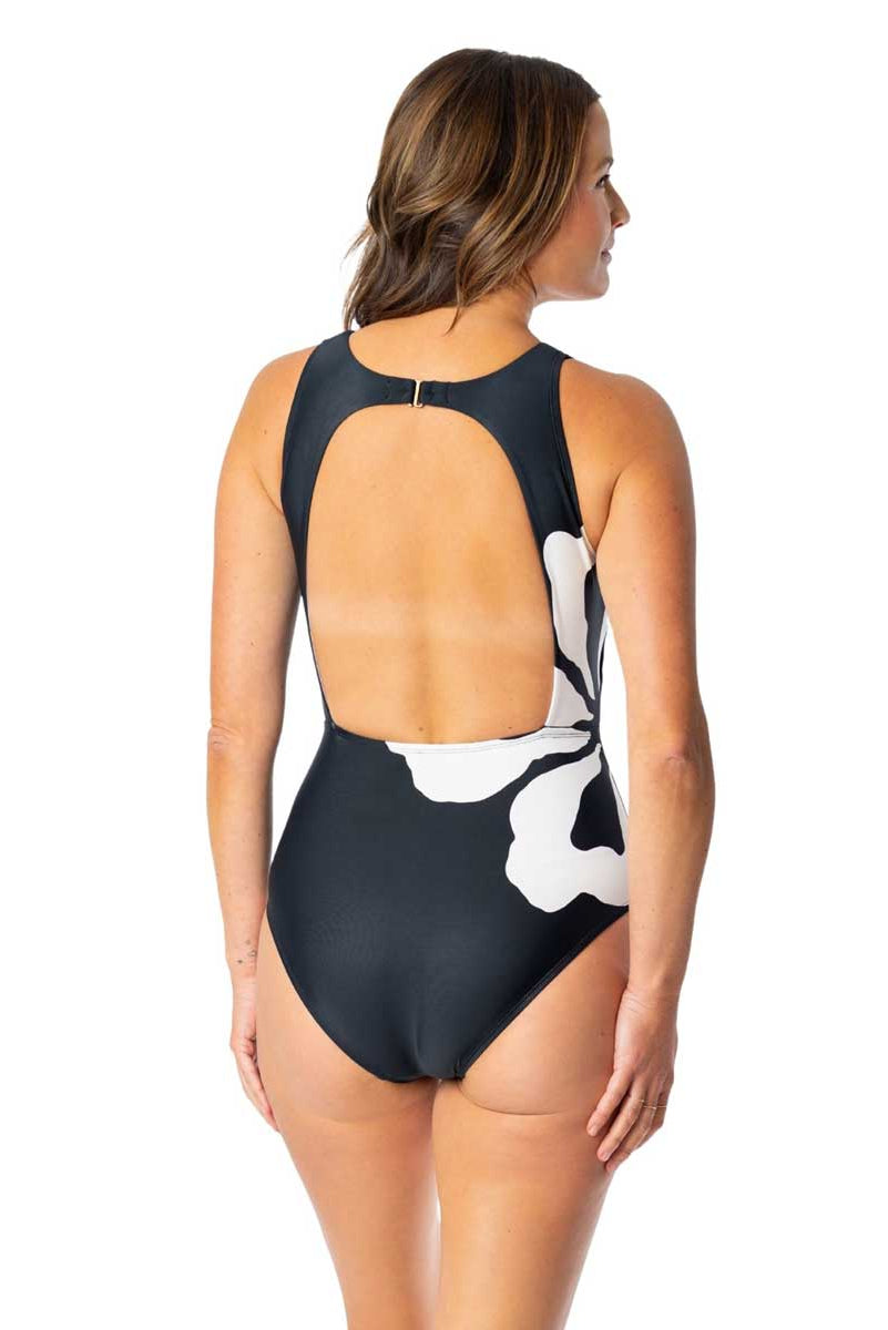 Jnatzen: One Piece Floral Outline Farrah High Neck