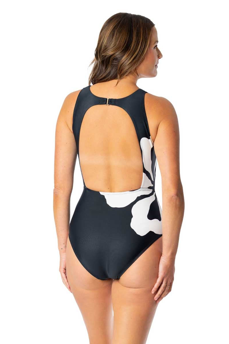 Jnatzen: One Piece Floral Outline Farrah High Neck